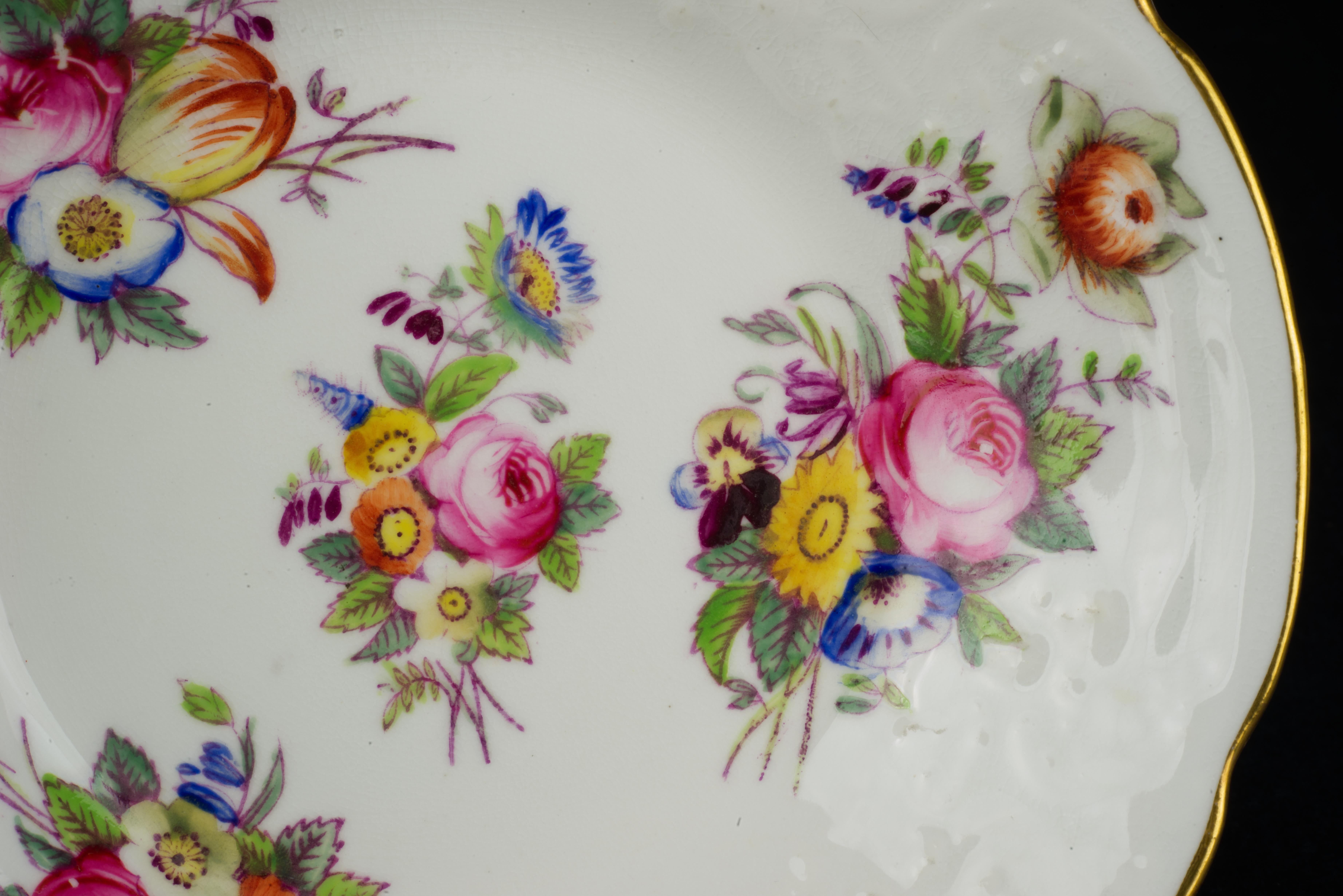 Peint à la main Tasse et soucoupe peintes à la main Coalport pour Davis Collamore NY, Angleterre 1881-1890 en vente