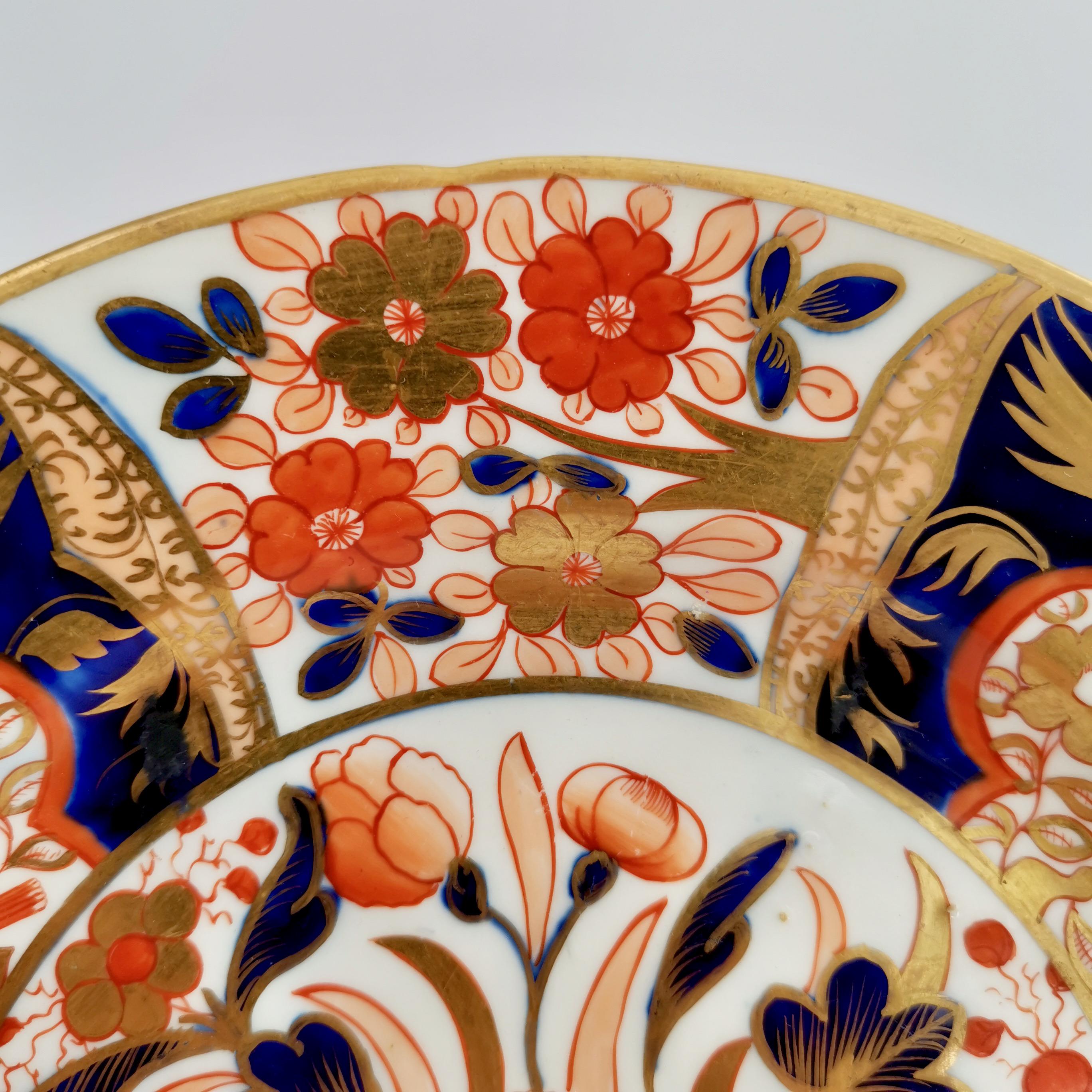 Coalport John Rose Dessert Plate, Japan Pattern with Birds, Regency, ca 1805 In Good Condition In London, GB