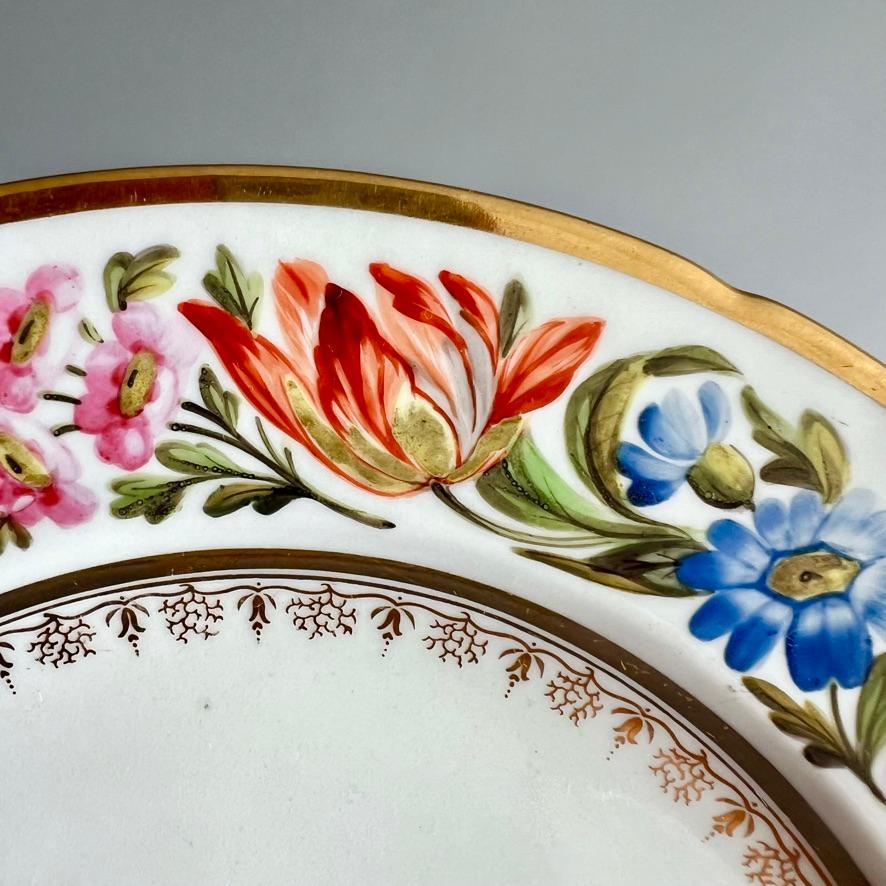 Coalport John Rose Teller, Abundant Flowers, T. Baxter Studio, ca. 1805 (2) im Angebot 2