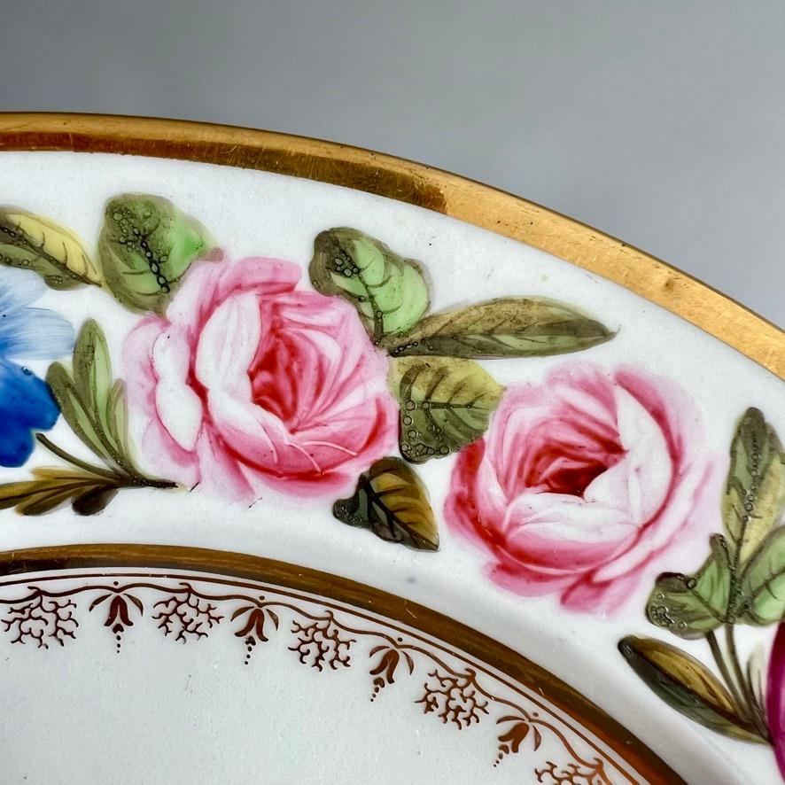 Coalport John Rose Teller, Abundant Flowers, T. Baxter Studio, ca. 1805 (2) im Angebot 3