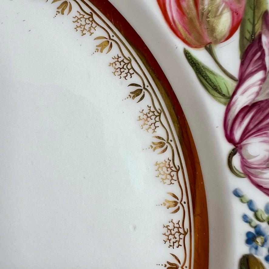 Coalport John Rose Teller, Abundant Flowers, T. Baxter Studio, ca. 1805 (2) im Angebot 6