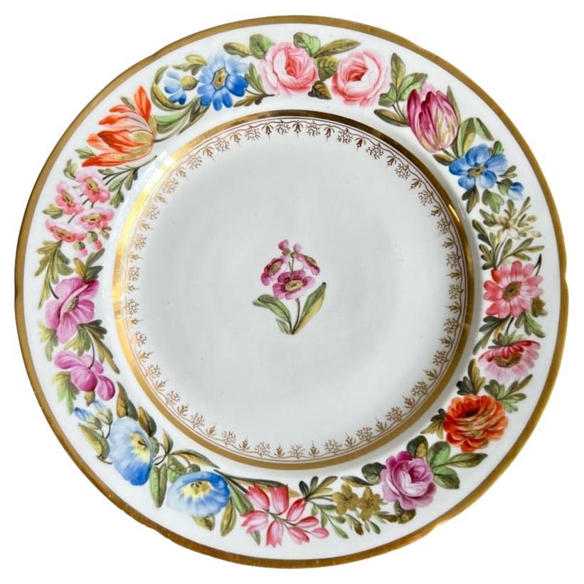 Coalport John Rose Plate, Abundant Flowers, T. Baxter Studio, ca 1805 (2)