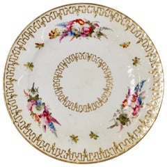 Coalport John Rose Plate, Flower Head Moulding, Regency, circa 1815