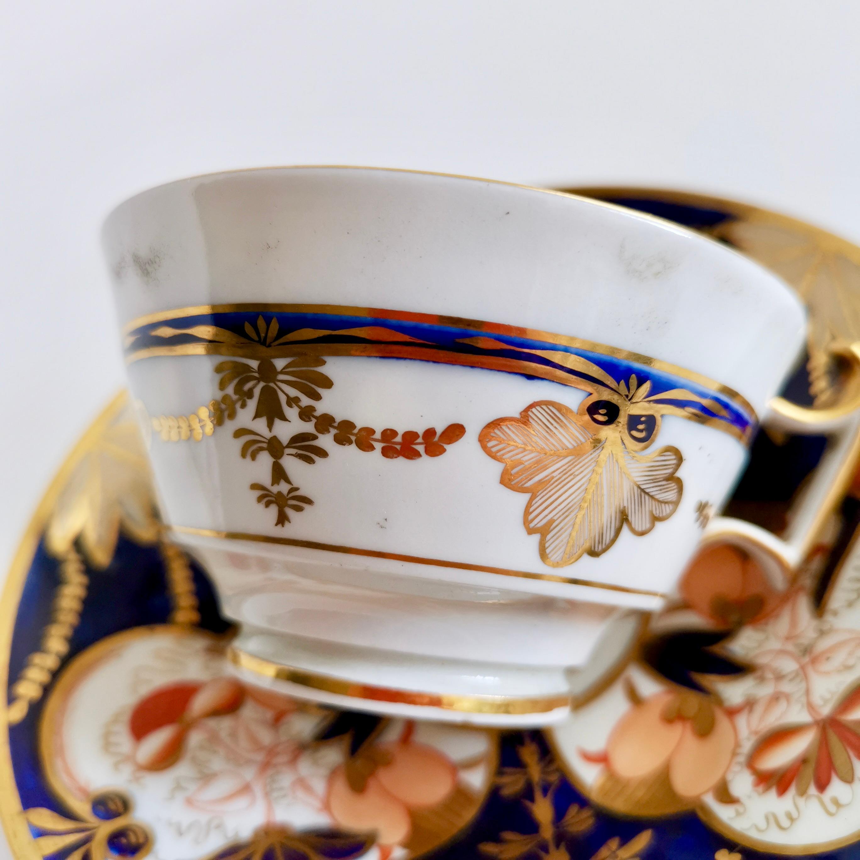 Coalport John Rose Porcelain Teacup, Imari Pattern, Regency ca 1815 12