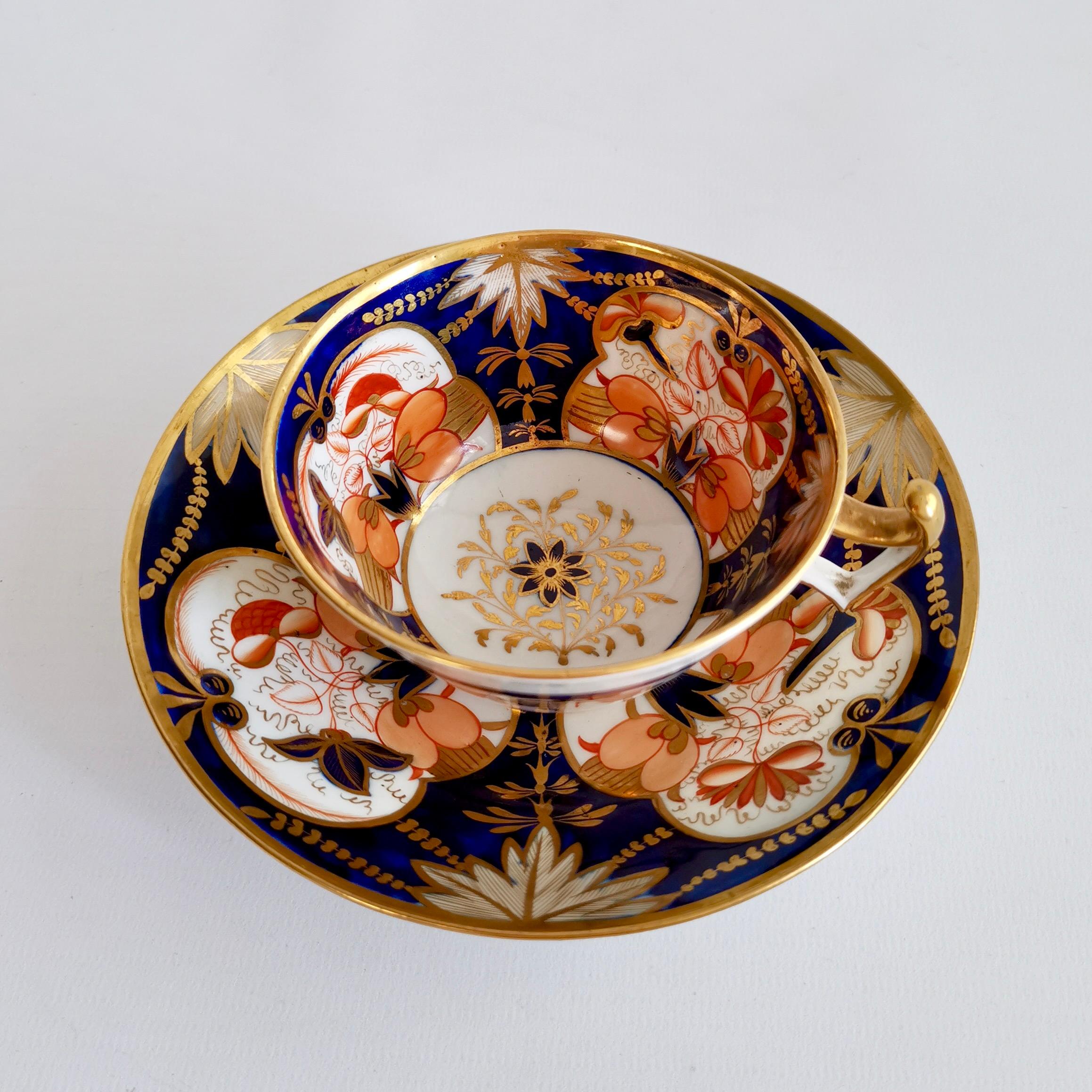 Hand-Painted Coalport John Rose Porcelain Teacup, Imari Pattern, Regency ca 1815