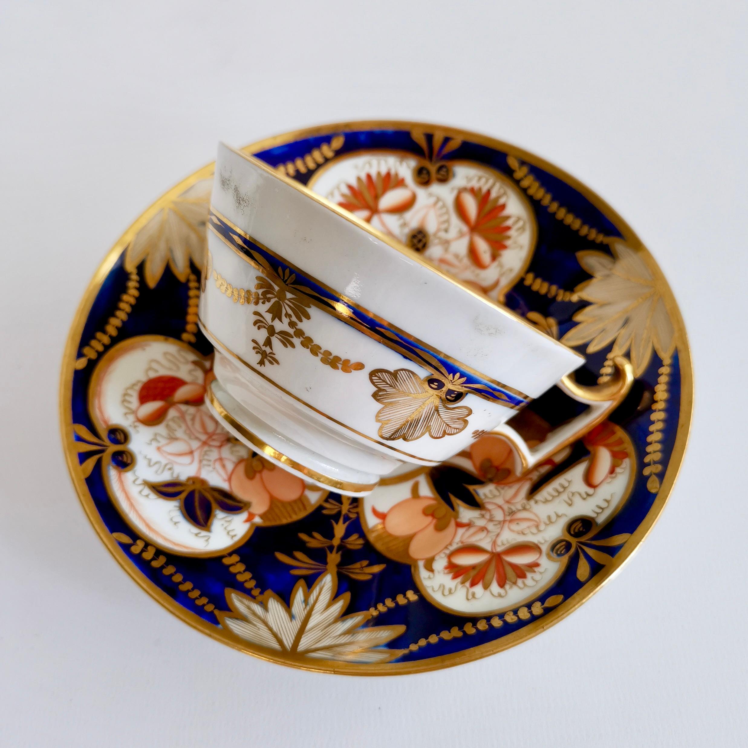 Coalport John Rose Porcelain Teacup, Imari Pattern, Regency ca 1815 1
