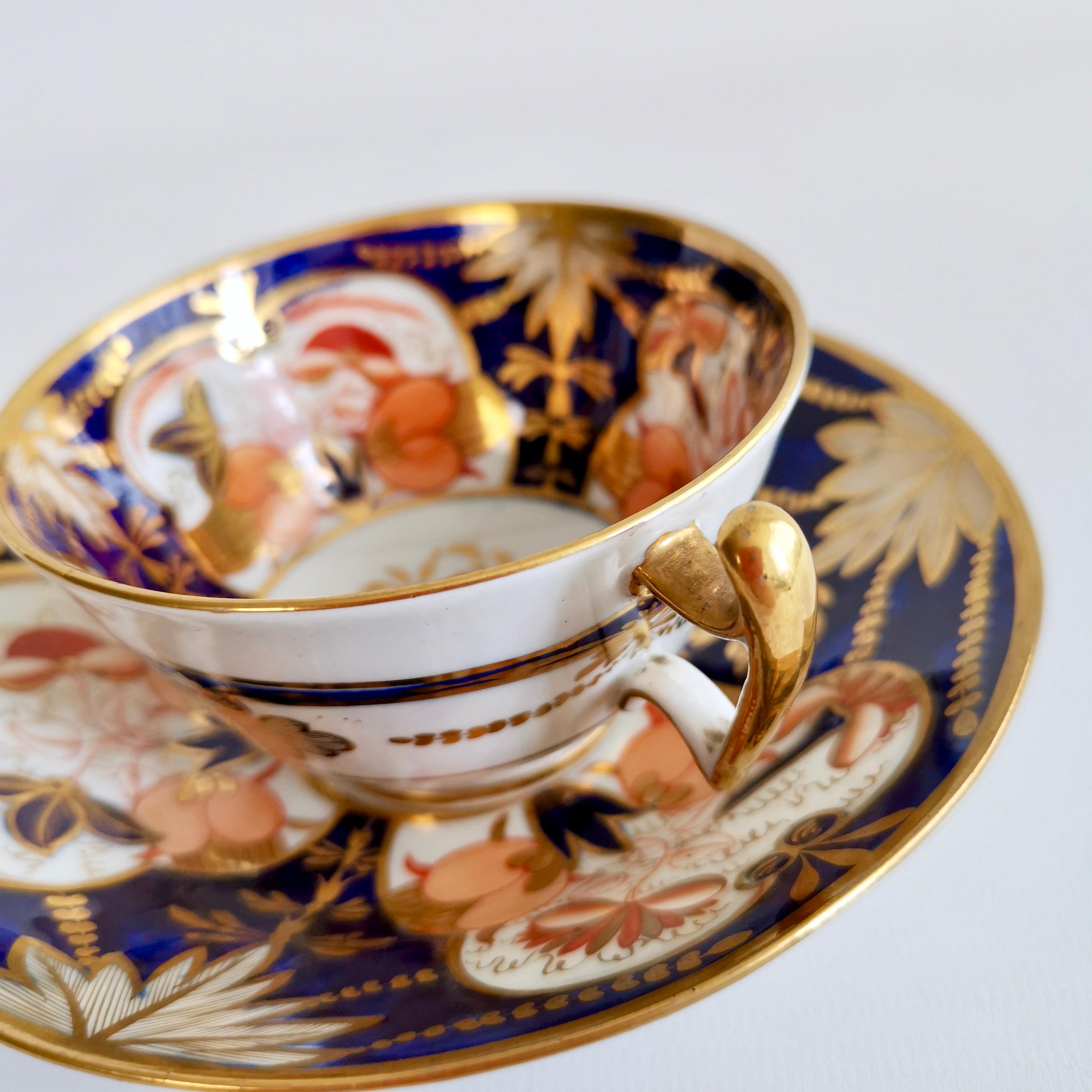 Coalport John Rose Porcelain Teacup, Imari Pattern, Regency ca 1815 2