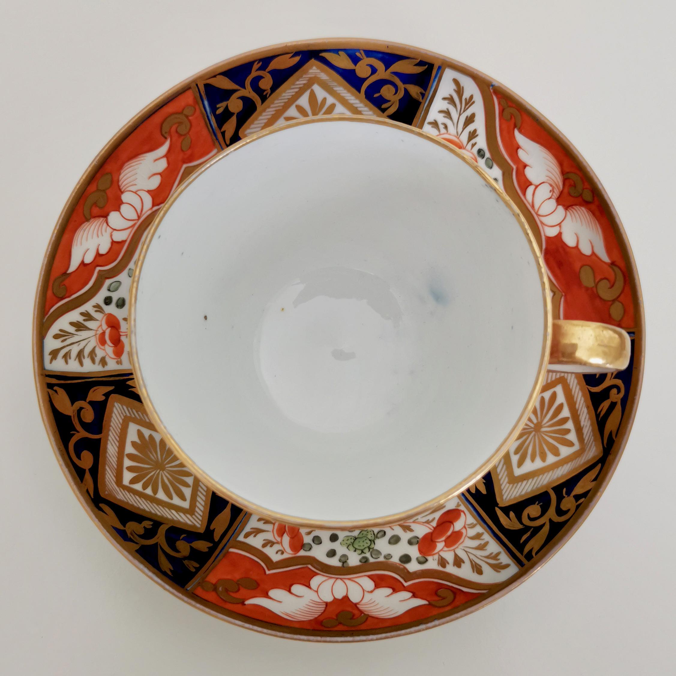 Coalport John Rose Porcelain Teacup, Japan Imari Pattern, Regency ca 1805 6