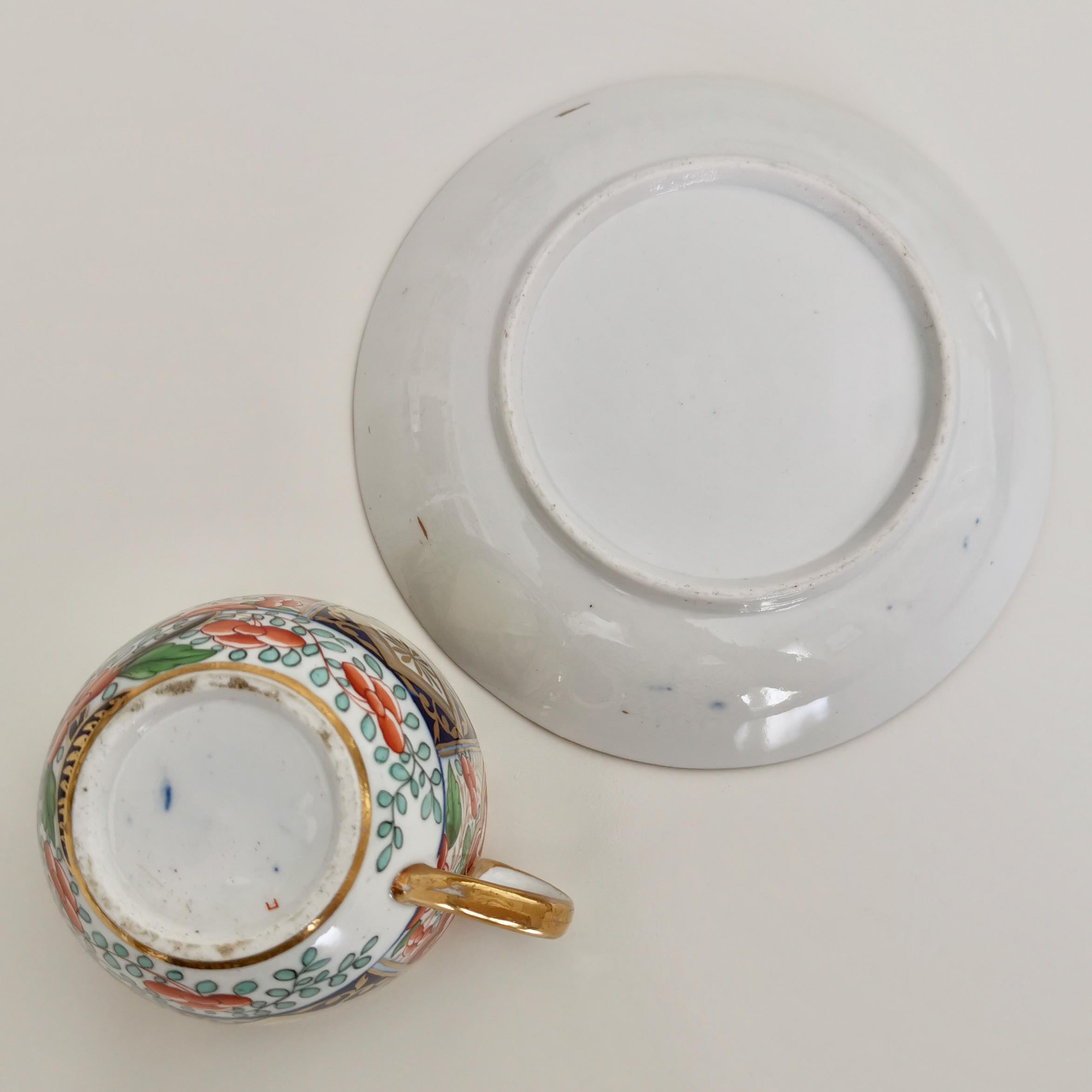 Coalport John Rose Porcelain Teacup, Japan Imari Pattern, Regency ca 1805 7