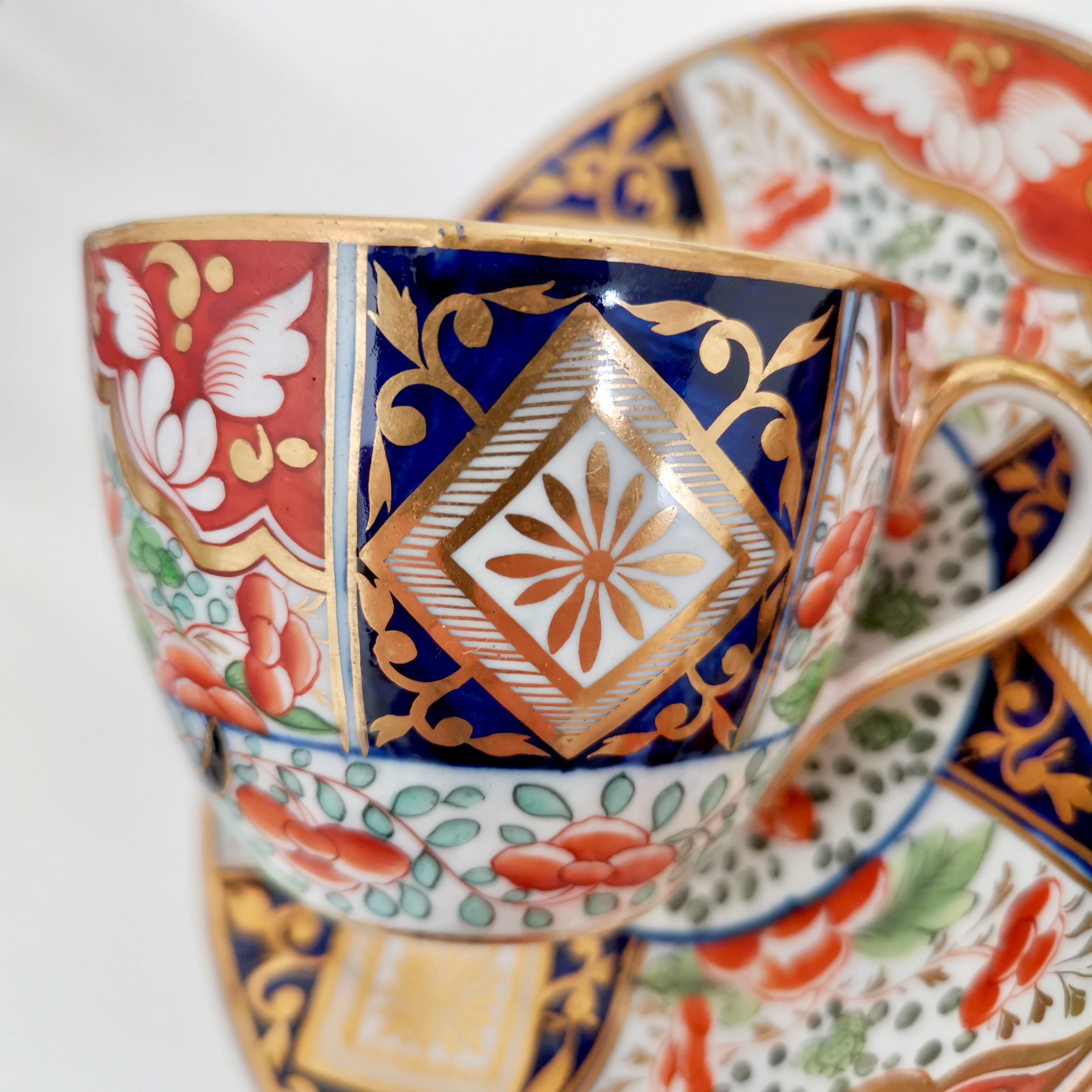 Hand-Painted Coalport John Rose Porcelain Teacup, Japan Imari Pattern, Regency ca 1805