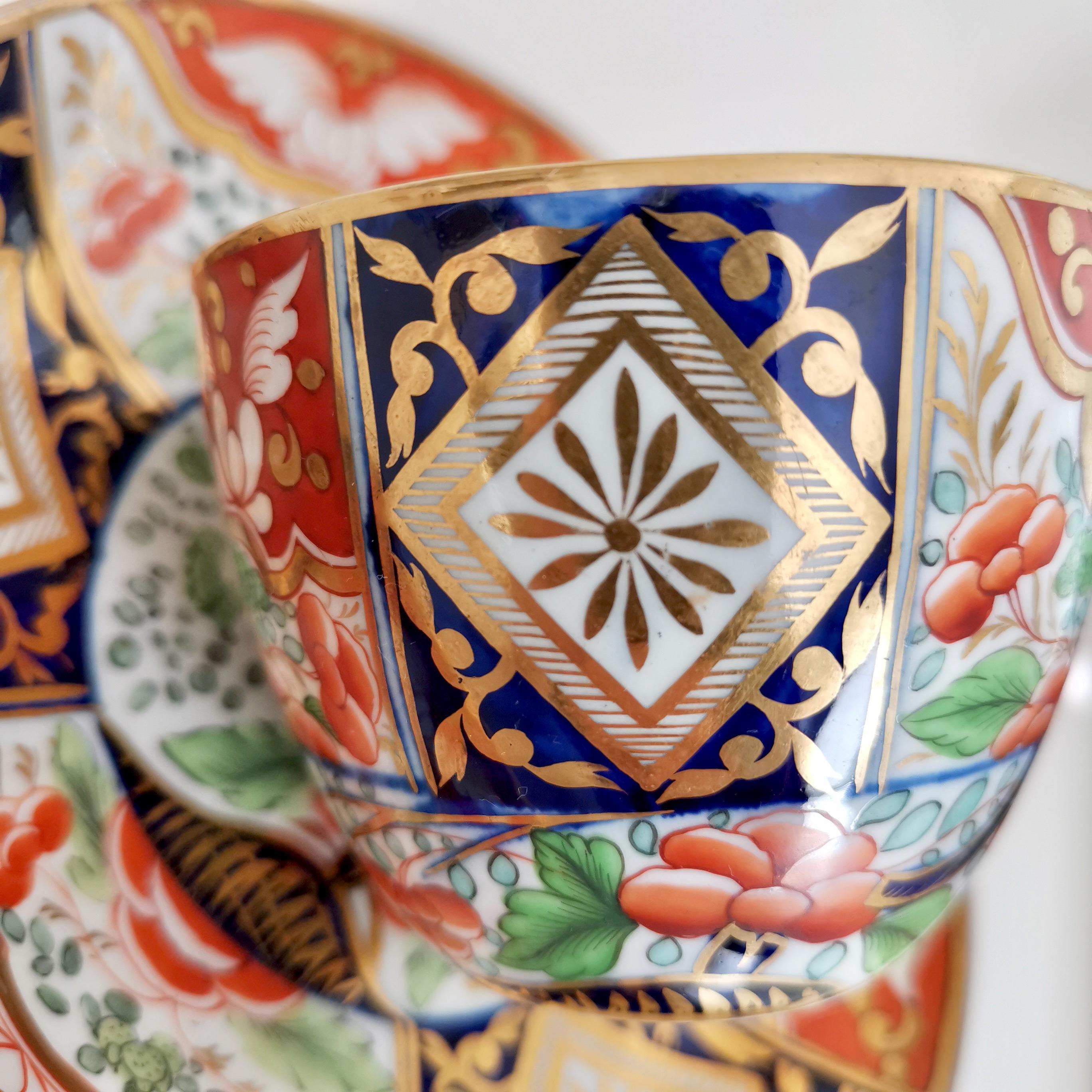 Early 19th Century Coalport John Rose Porcelain Teacup, Japan Imari Pattern, Regency ca 1805