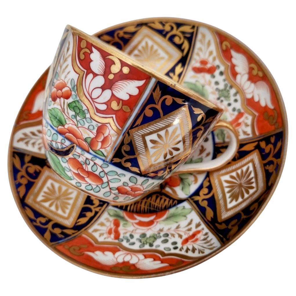 Coalport John Rose Porcelain Teacup, Japan Imari Pattern, Regency ca 1805