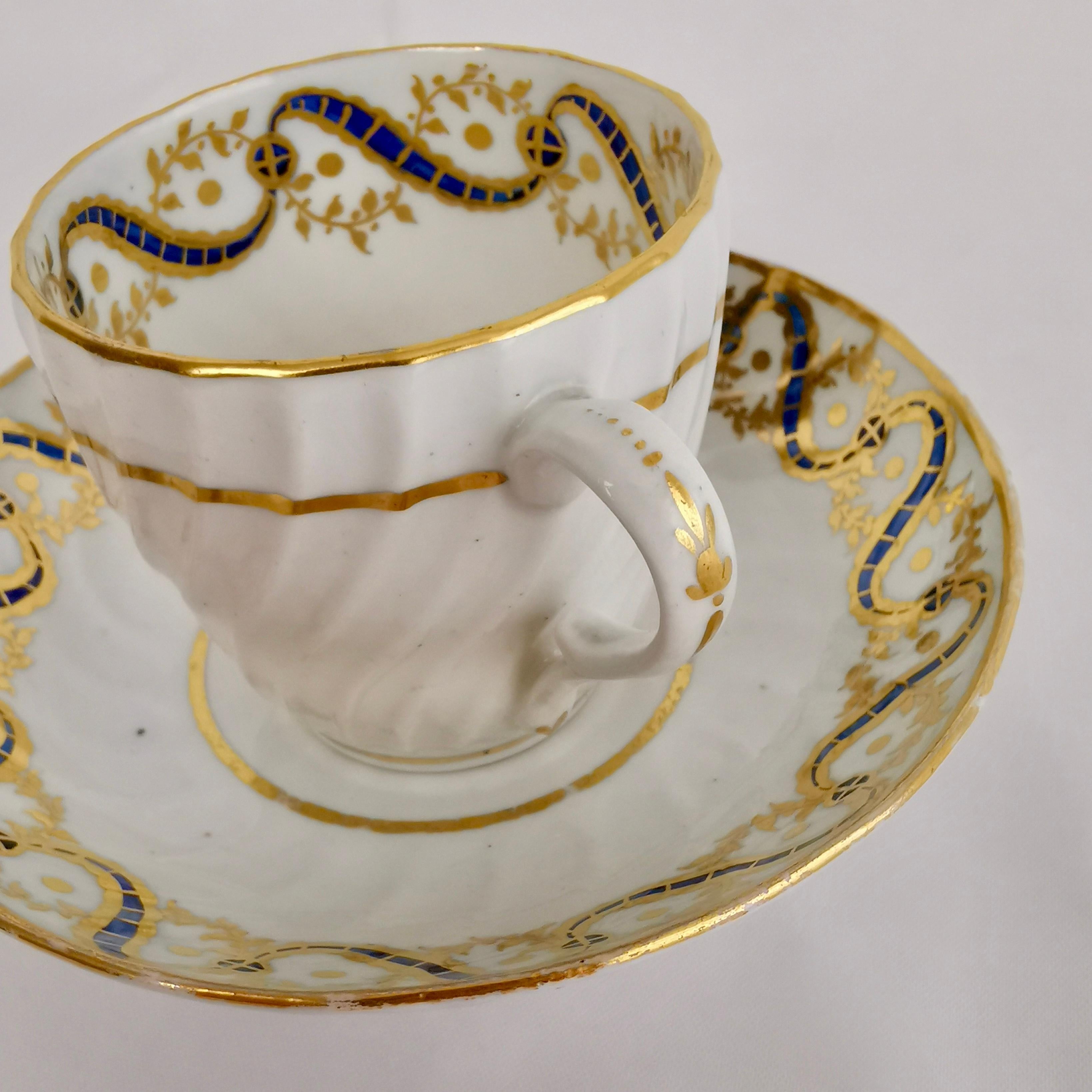 Coalport John Rose Porcelain Tea Service, White and Gilt, Georgian, circa 1795 9