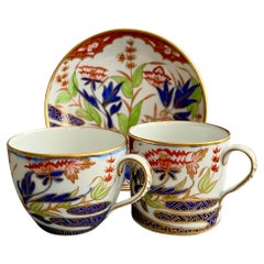 Coalport John Rose Teacup Trio, Imari, Finger and Thumb Pattern 376, 1803-1807