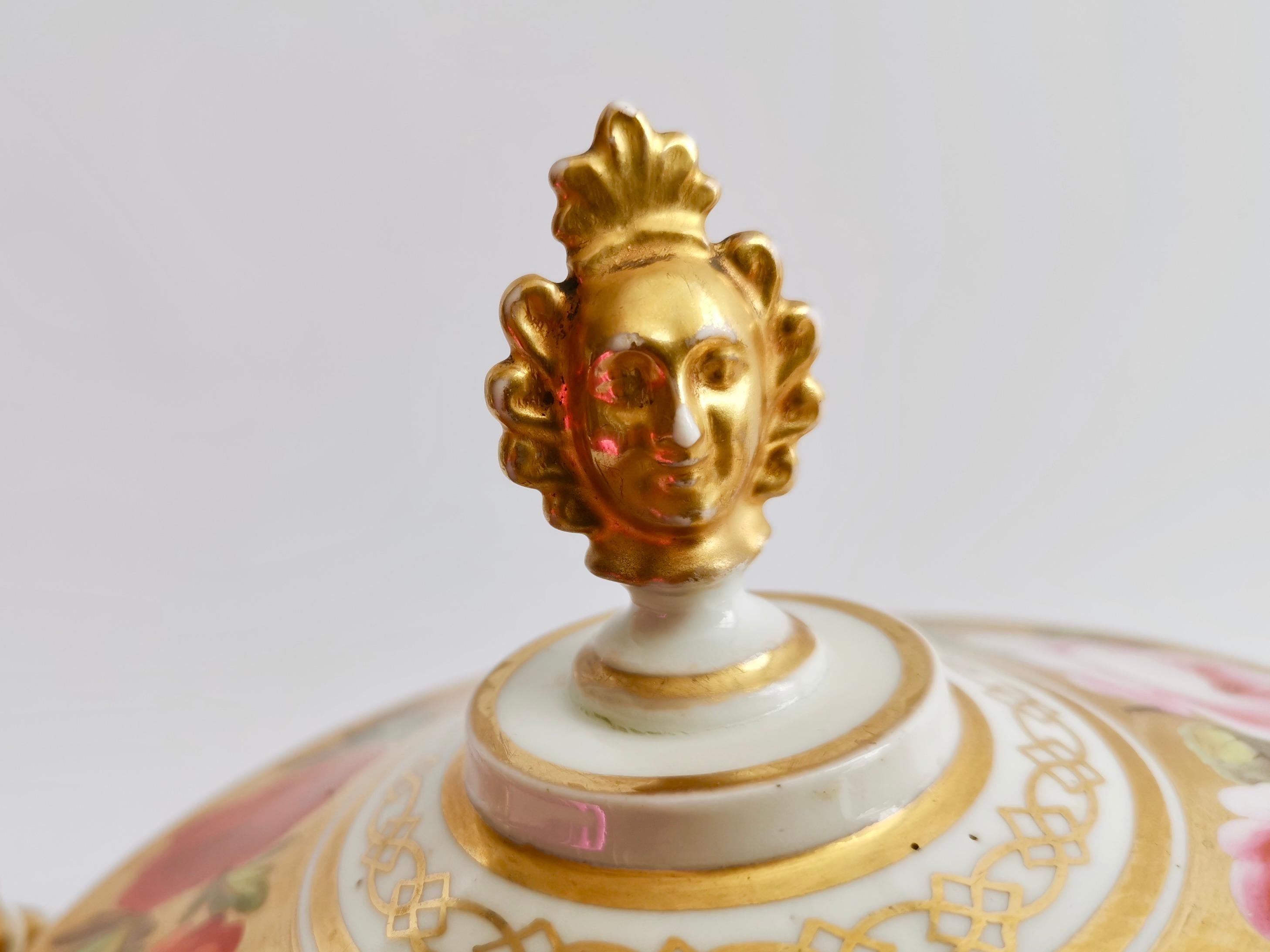Pareja de soperas florales doradas de Coalport, Marqués de Anglesey, hacia 1820 en venta 9