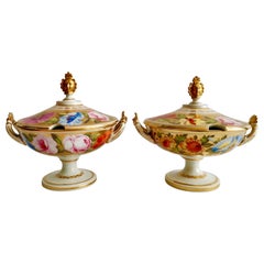 Coalport Pair of Gilded Sauce Tureens, Marquess of Anglesey, Regency, circa 1820