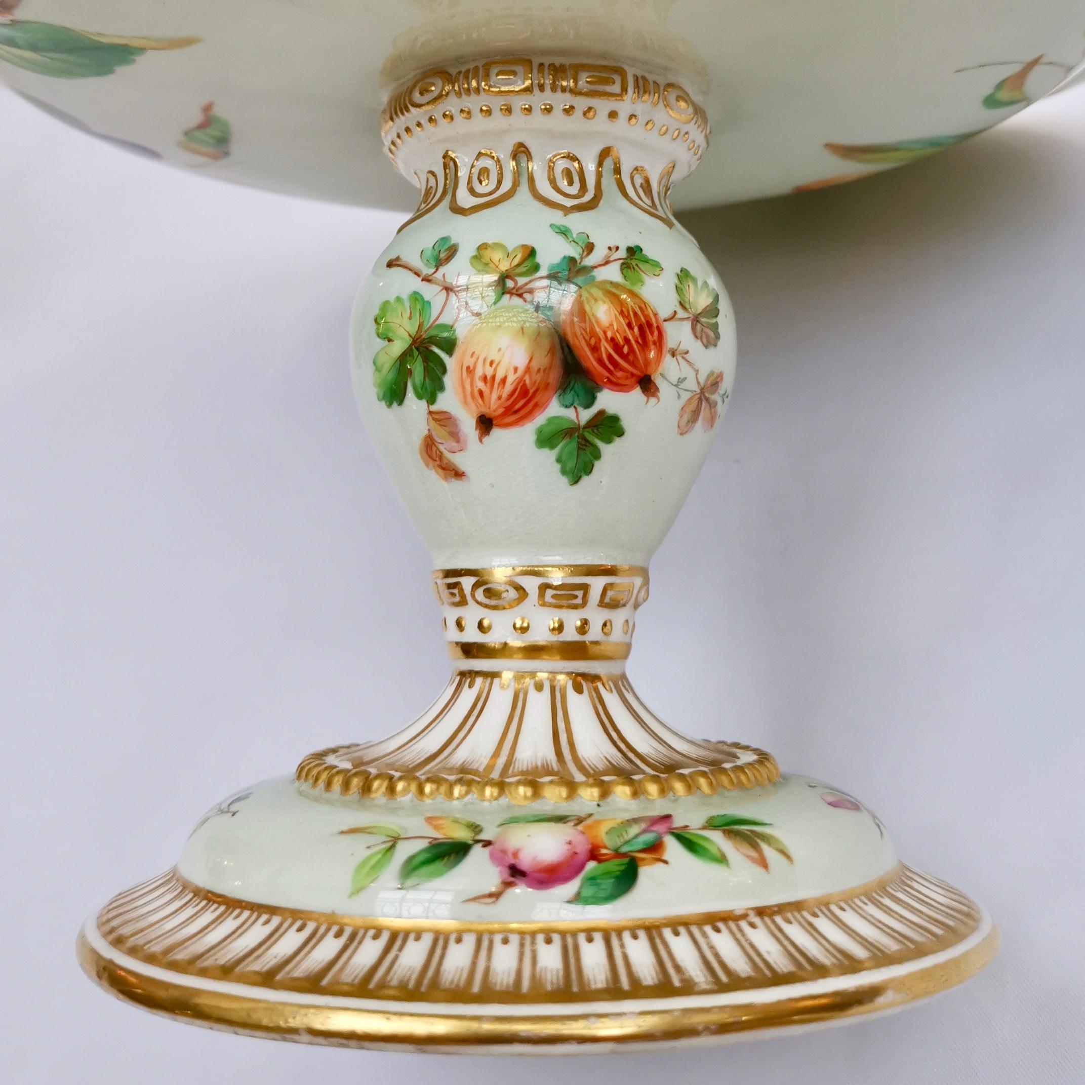 Hand-Painted Coalport Part Dessert Service, Fruit Paintings, 1850-1865