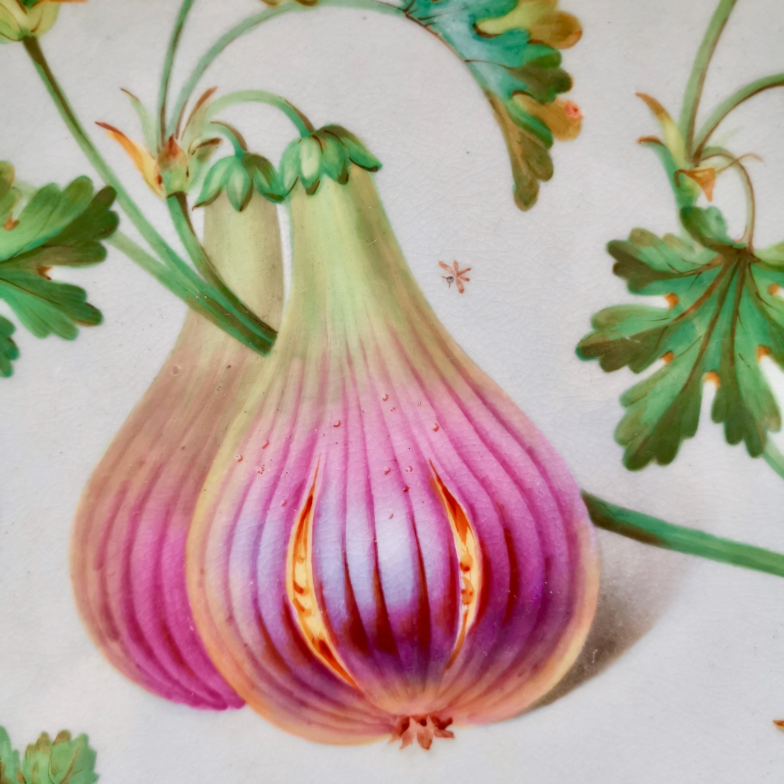 Mid-19th Century Coalport Part Dessert Service, Fruit Paintings, 1850-1865