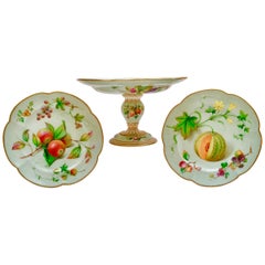 Coalport Part Dessert Service, Fruit Paintings, 1850-1865