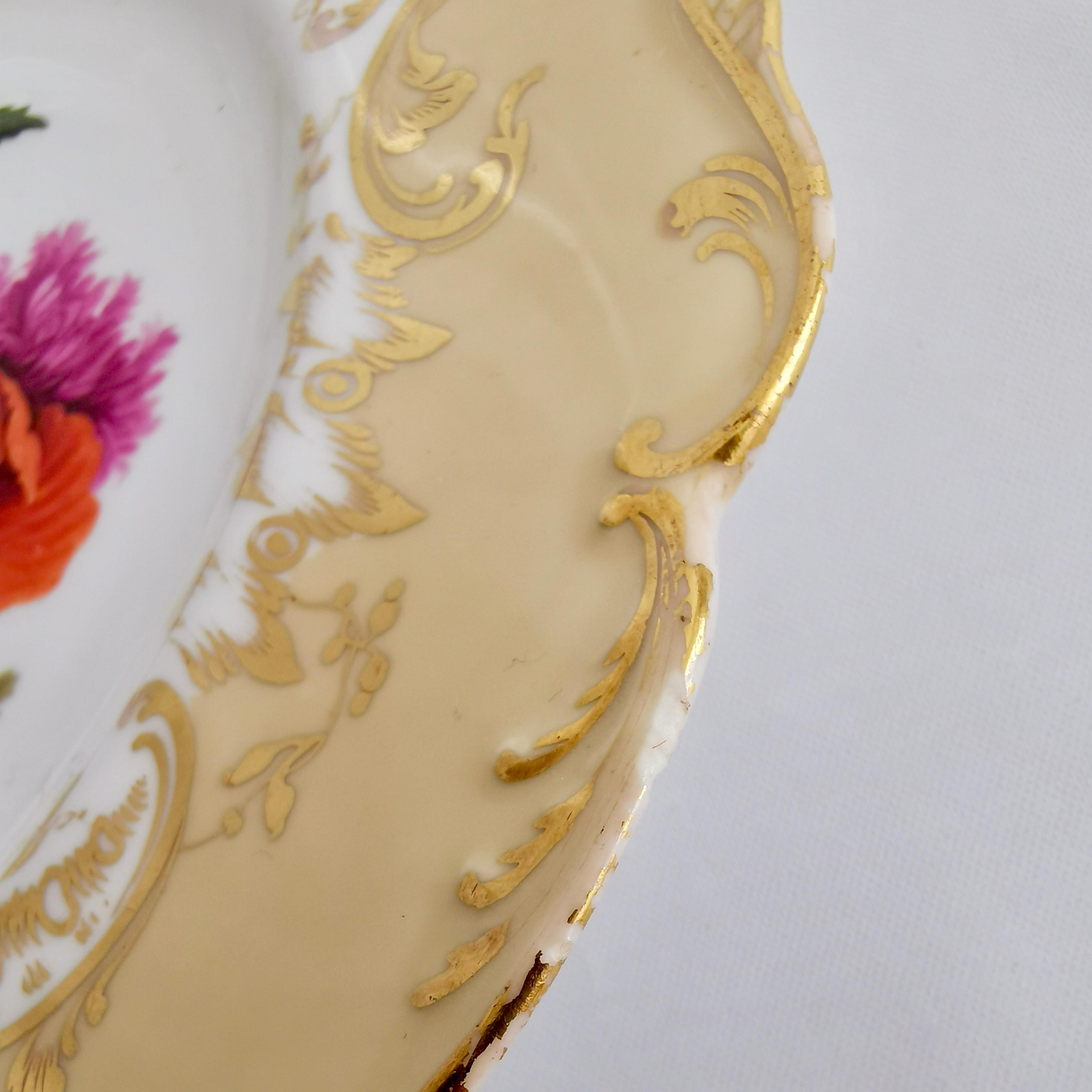 Coalport Part Dessert Service, Named Flowers by John Toulouse, 1843 11