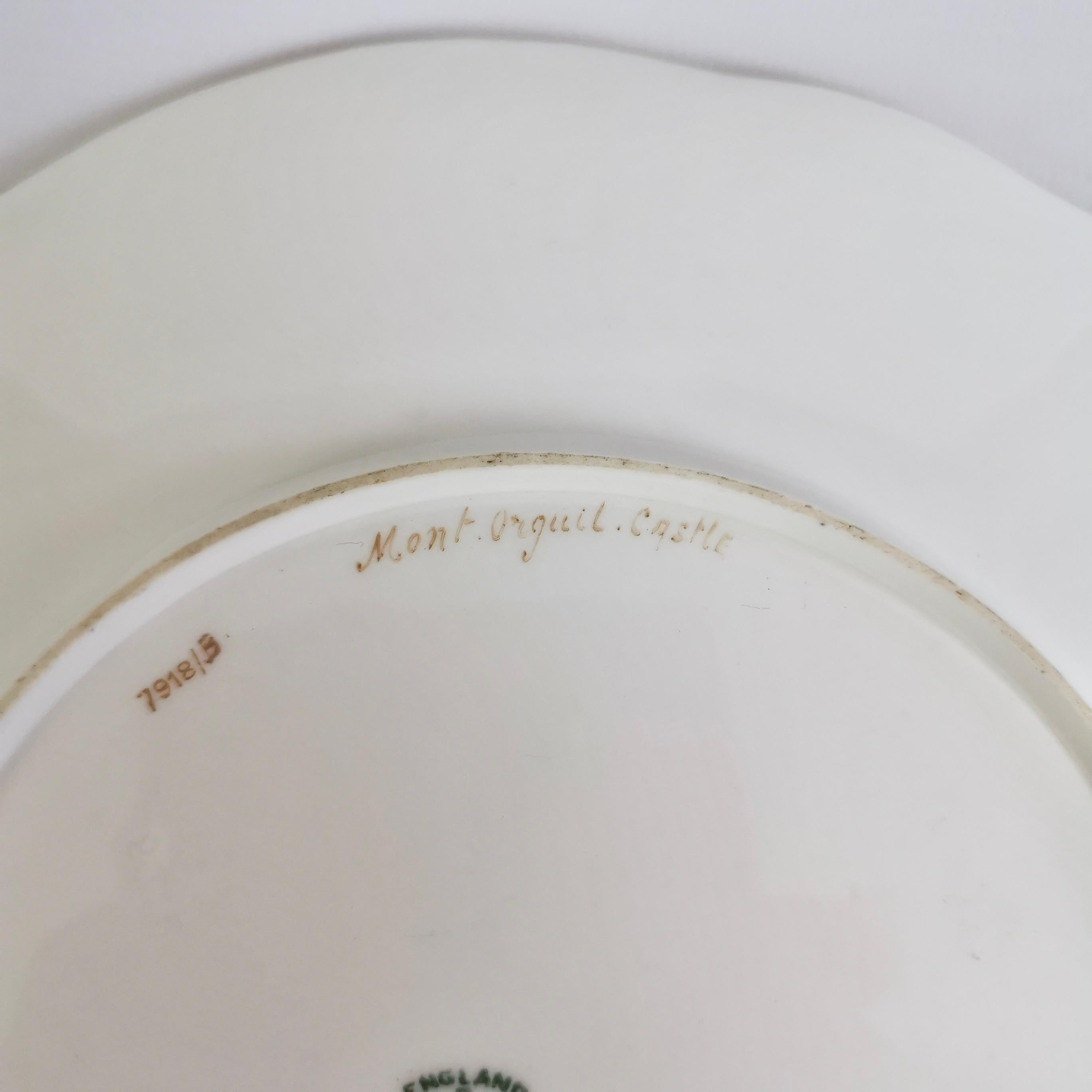 Coalport Plate, Thomas Goode, Mont Orgueil Castle by Ted Ball, 1915 1