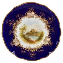 Coalport Plate, Thomas Goode, Mont Orgueil Castle by Ted Ball, 1915