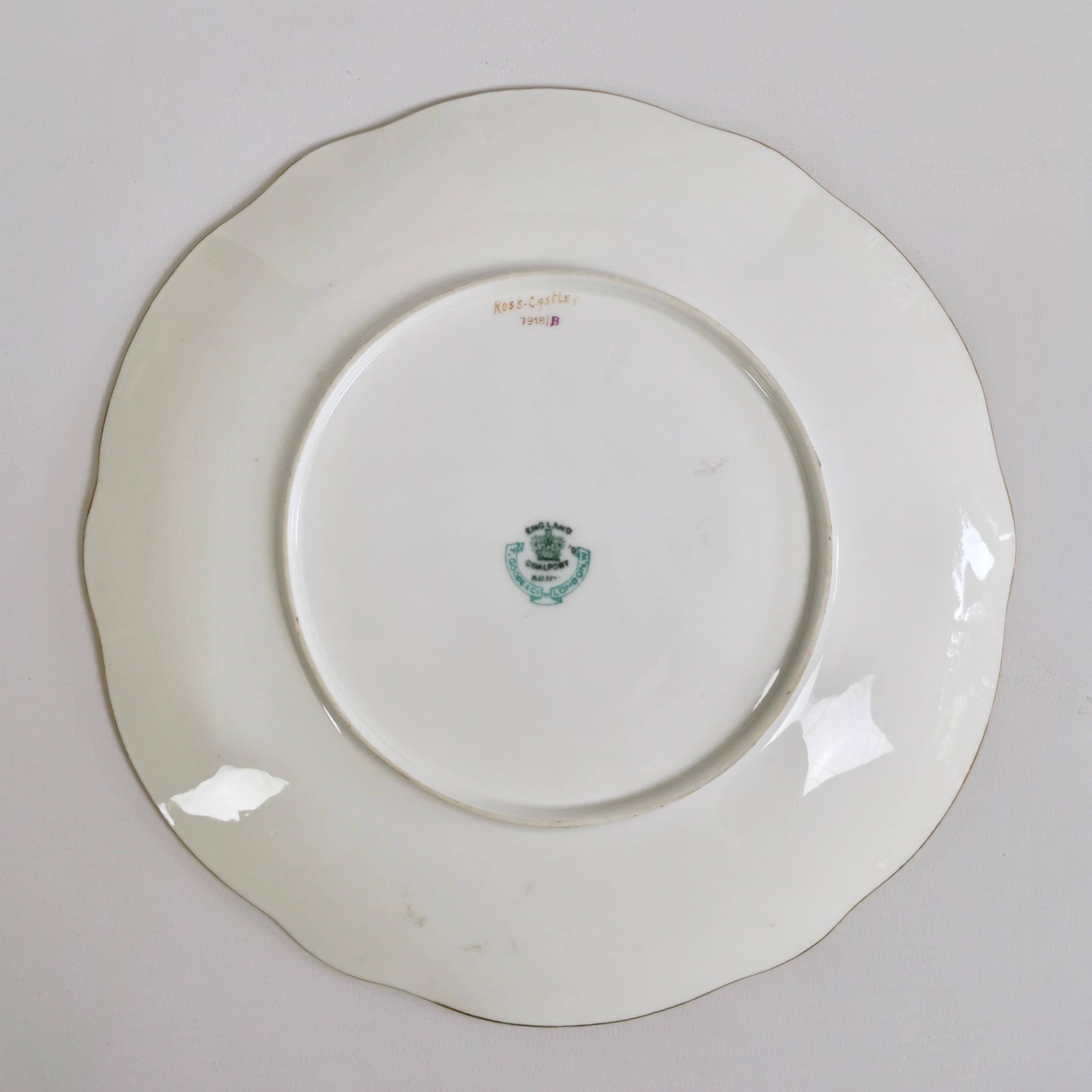 Coalport Plate, Thomas Goode, Ross Castle by Ted Ball, 1915 2