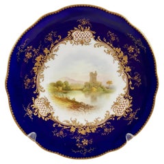 Antique Coalport Plate, Thomas Goode, Ross Castle by Ted Ball, 1915