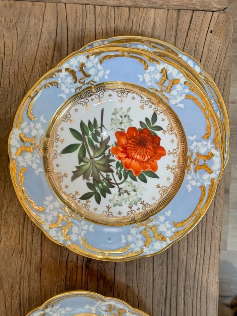Platos Coalport, Piezas para servir, Pintura floral excepcional, Porcelana de feldespato Cerámico en venta