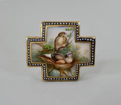 Coalport Porcelain Box, Birds Painted by John Randall, circa 1870
