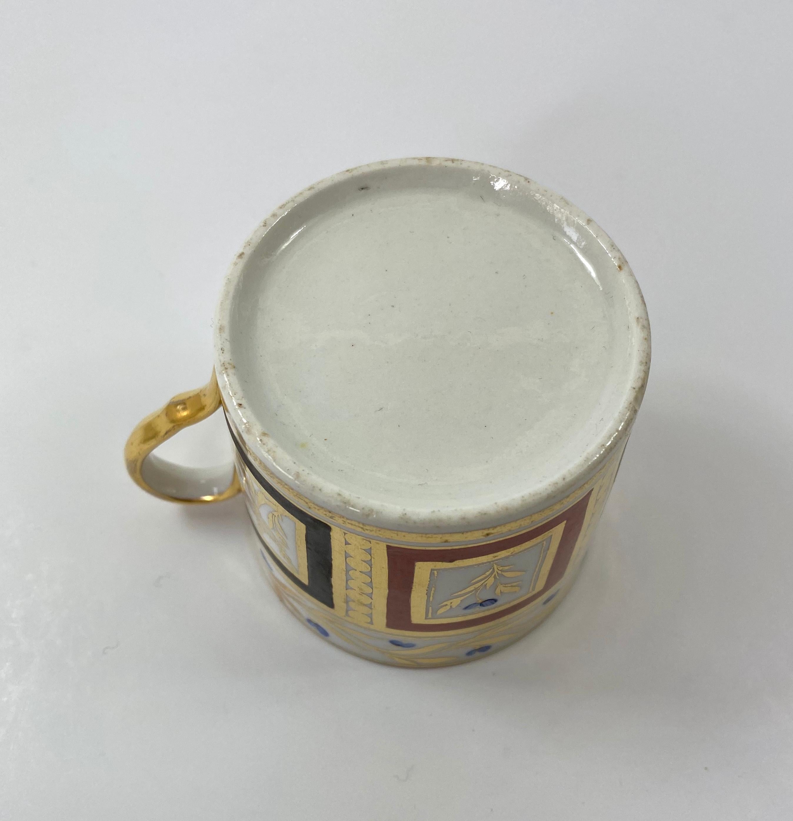 Coalport Porcelain Coffee Can & Saucer, C. 1810 2