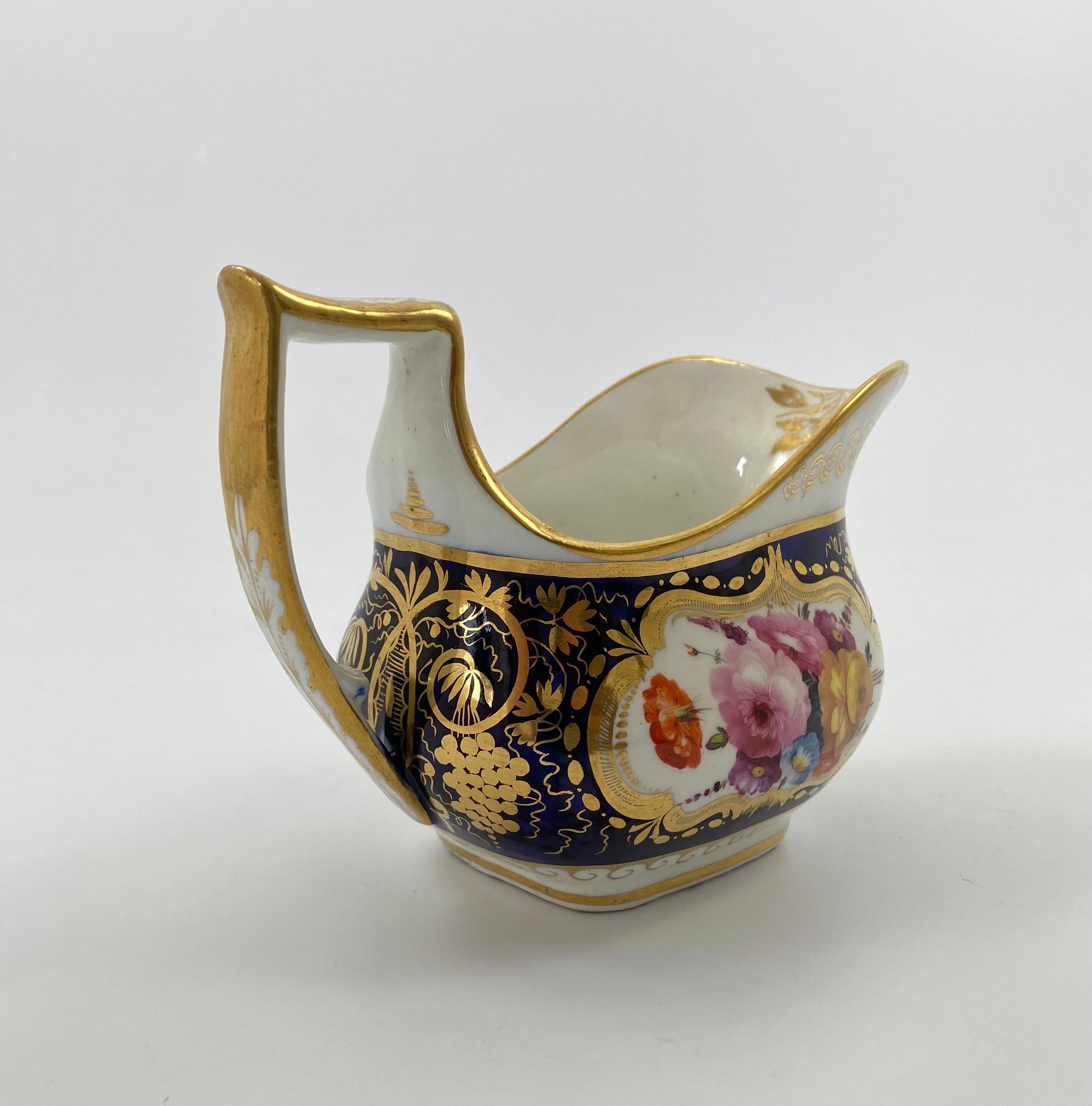 English Coalport Porcelain Cream Jug, c. 1830