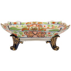 Coalport Porcelain Fruit Bowl Imari Decoration Hand-Painted Made England ca 1820