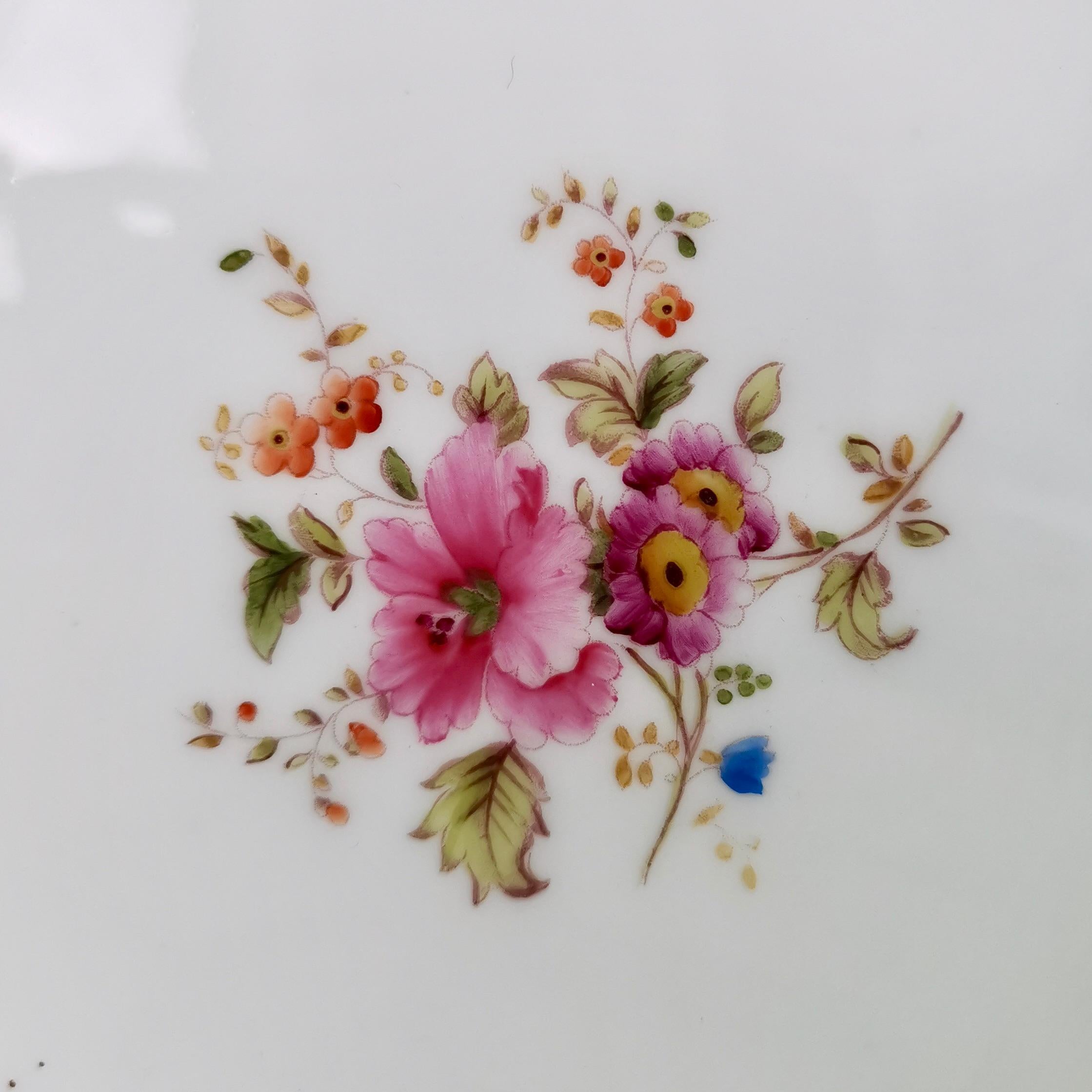 This is a beautiful dessert plate made by Coalport in 1882, which was the Victorian era. This plate is in the 