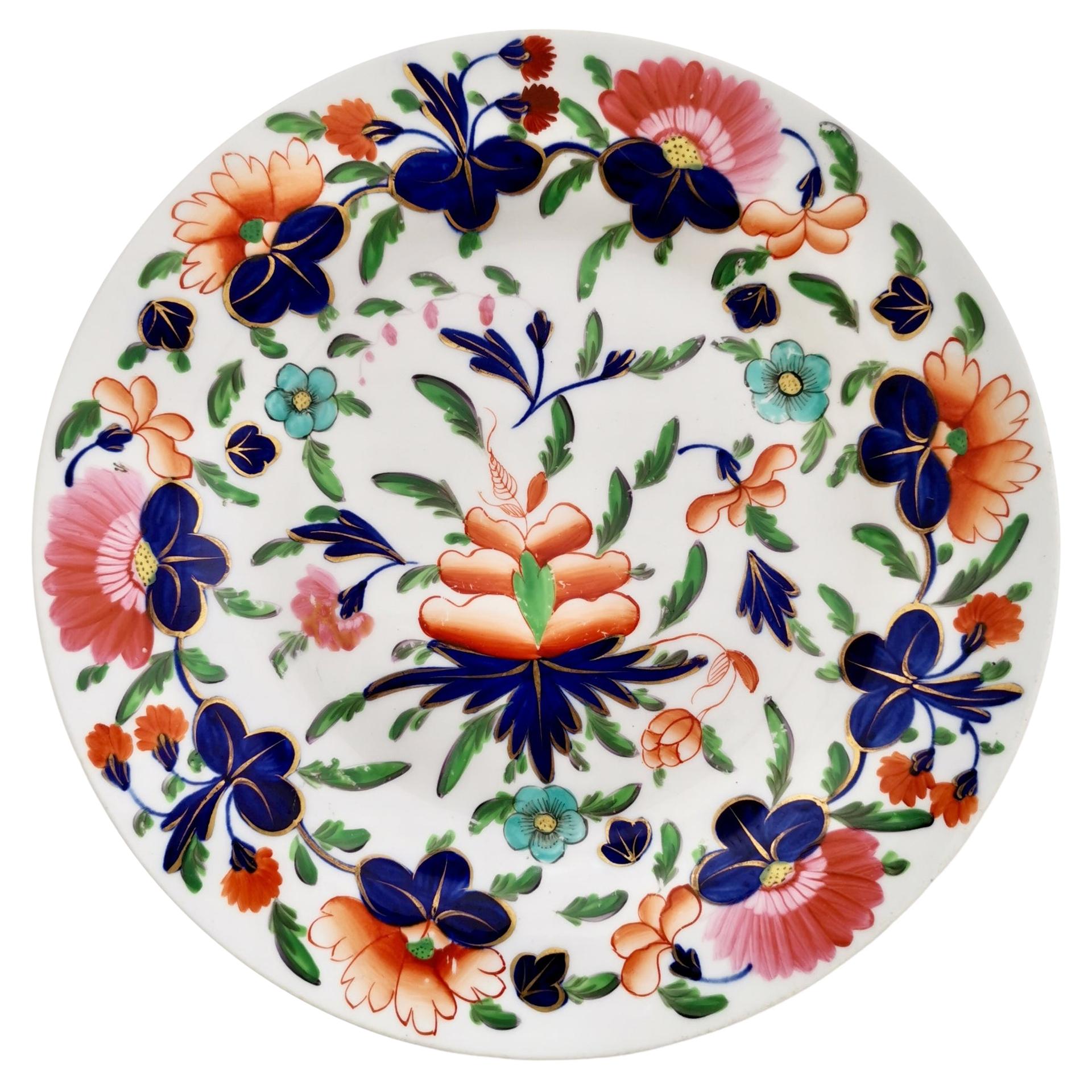 Coalport Porcelain Plate, Imari Pattern, Regency, circa 1820