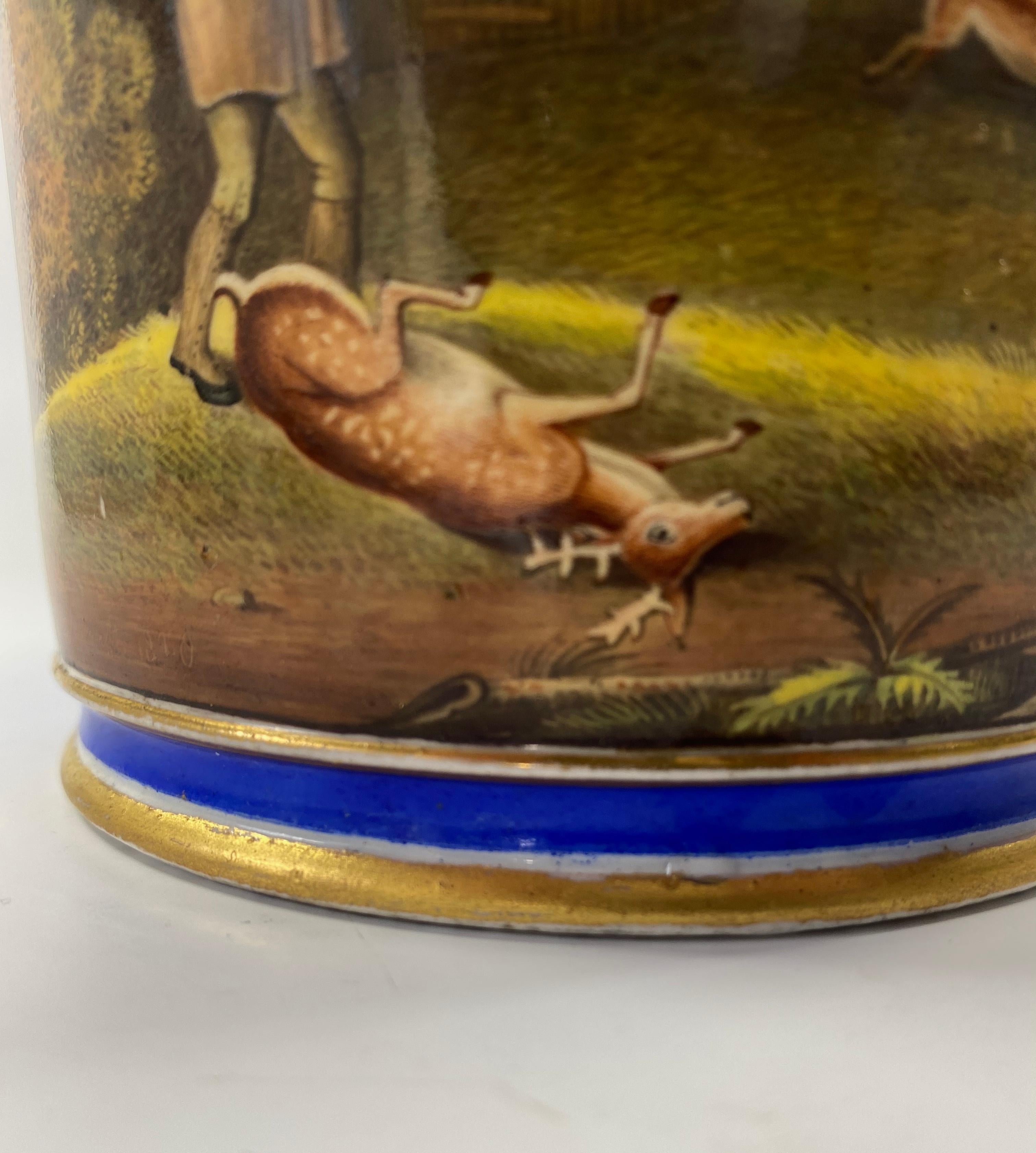 Coalport Porcelain Porter Mug, J.H. Smith, Dated 1820 For Sale 5