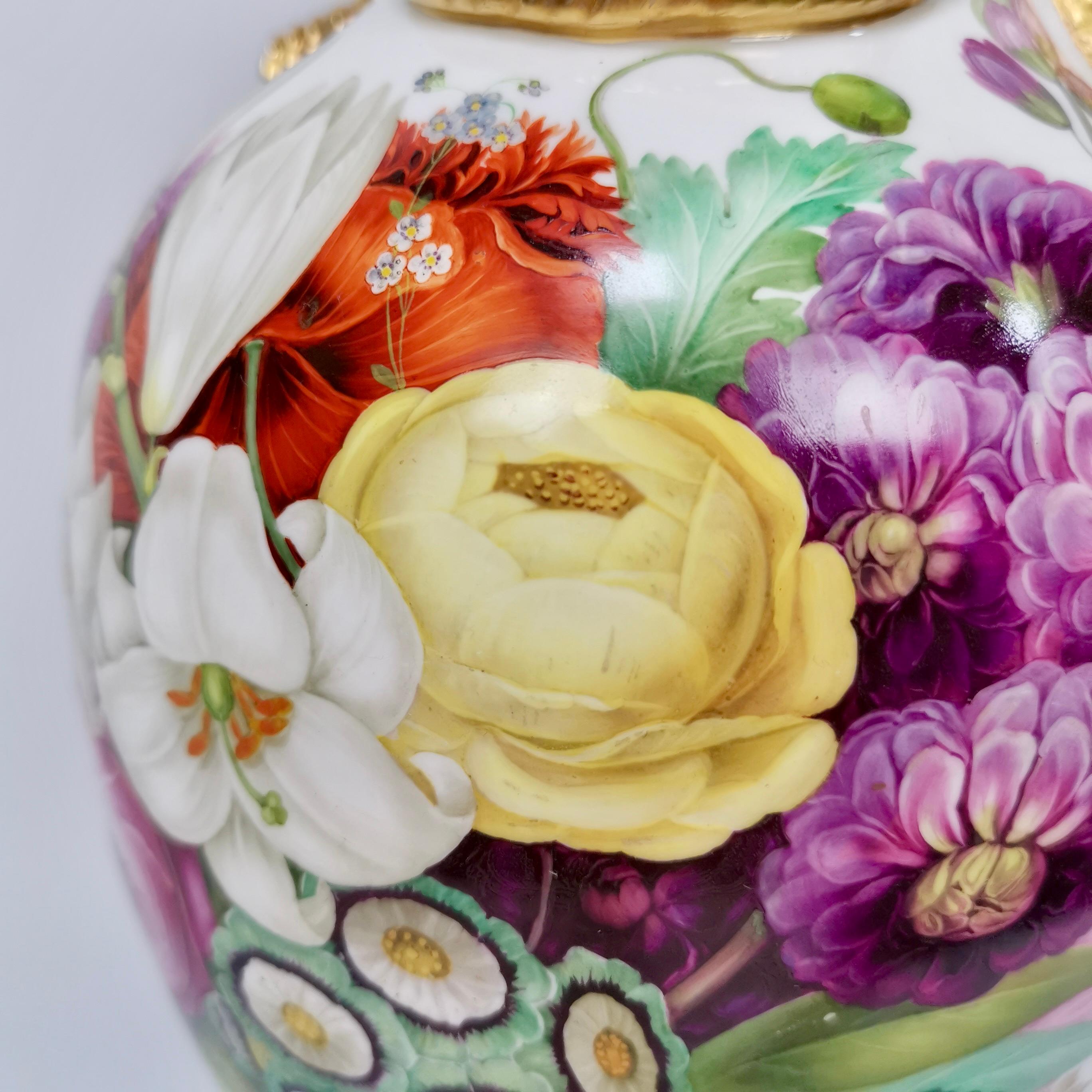 Coalport Porcelain Vase, Sublime Flowers by William Cooke, 1851-1861 4