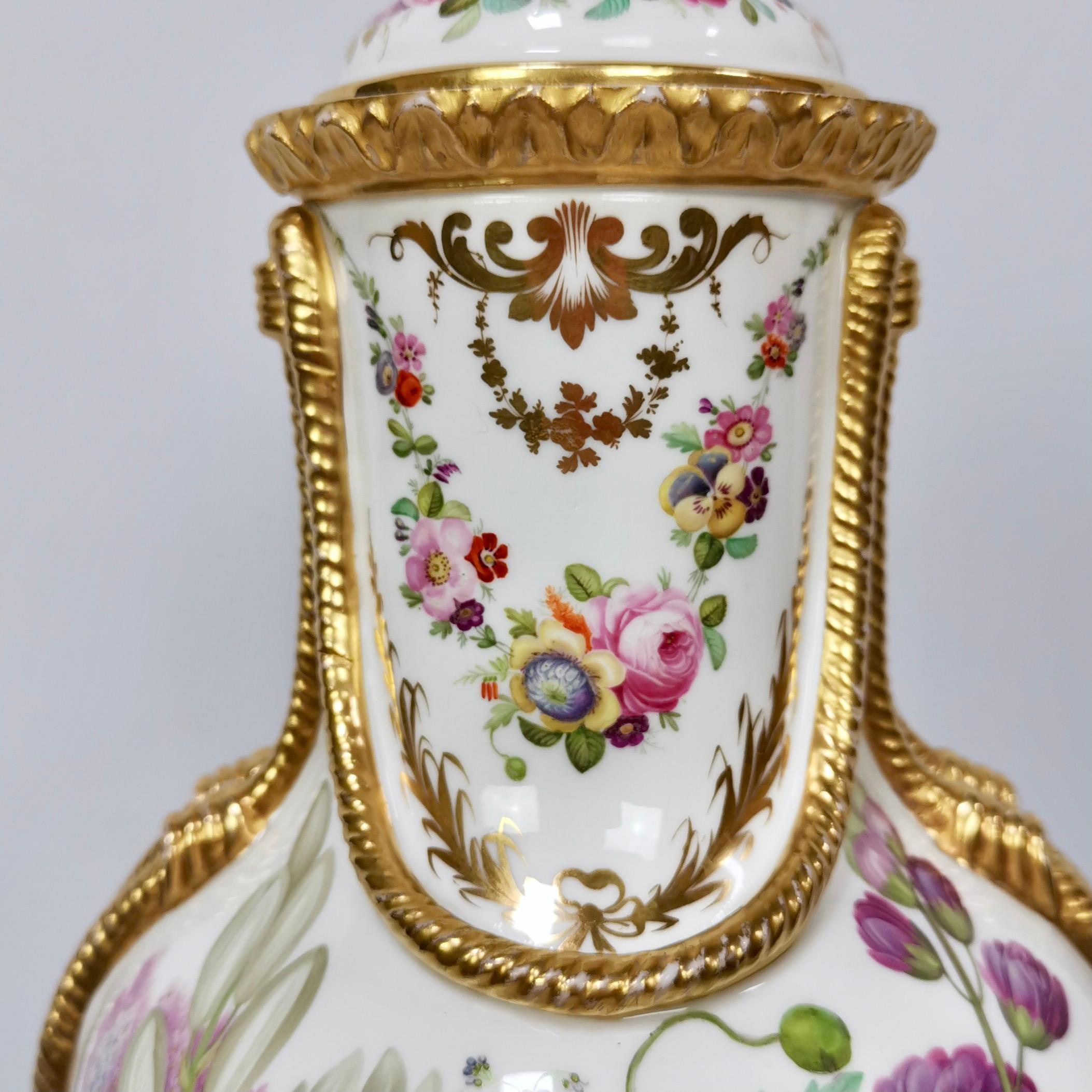 Coalport Porcelain Vase, Sublime Flowers by William Cooke, 1851-1861 10
