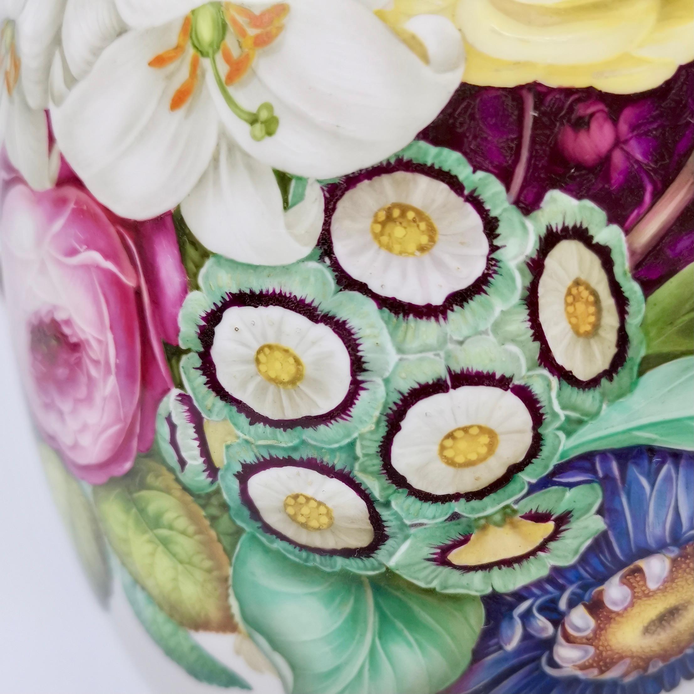 Coalport Porcelain Vase, Sublime Flowers by William Cooke, 1851-1861 1