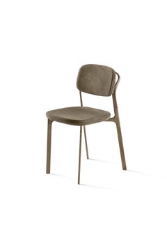 Coast Chair in Ash Nabuck Leather with Brass by Branch