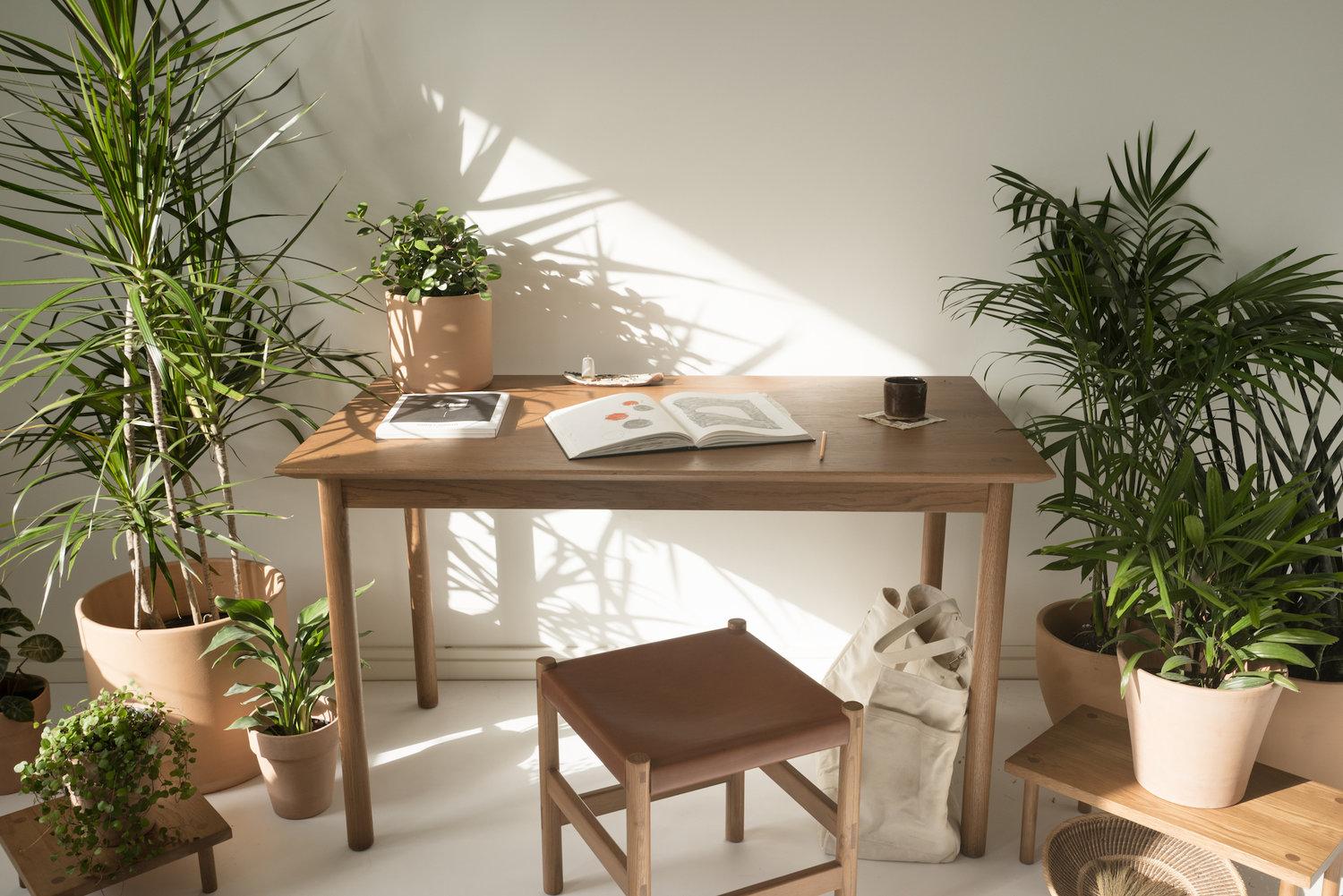 Coast Tisch von Sun at Six, Nude, Minimalistischer Esstisch oder Schreibtisch aus Holz im Zustand „Neu“ im Angebot in San Jose, CA