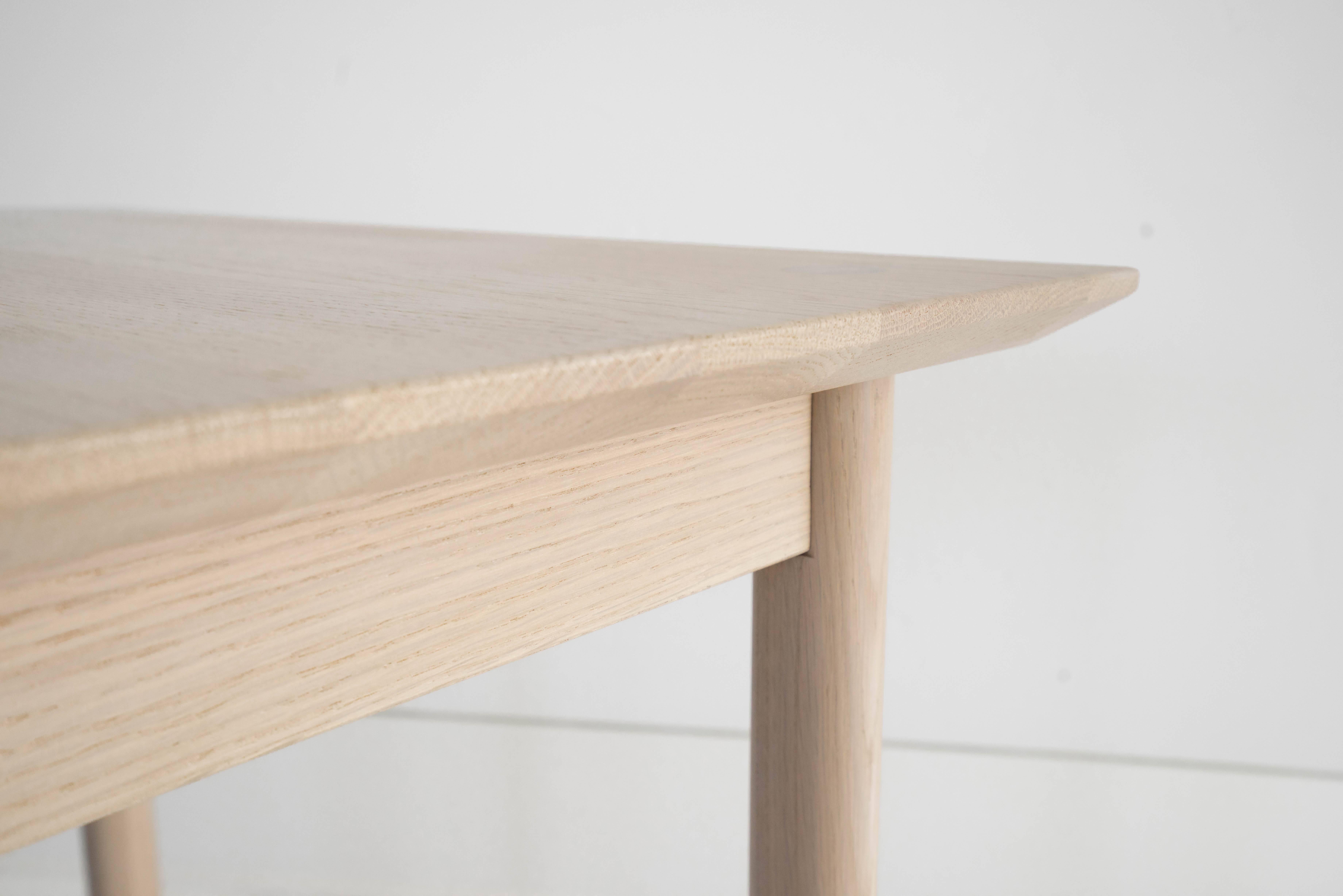 Sun at Six is a contemporary furniture design studio that works with traditional Chinese joinery masters to handcraft our pieces using traditional joinery. Handcrafted using traditional joinery. The coast table can be used as a desk or dining table.