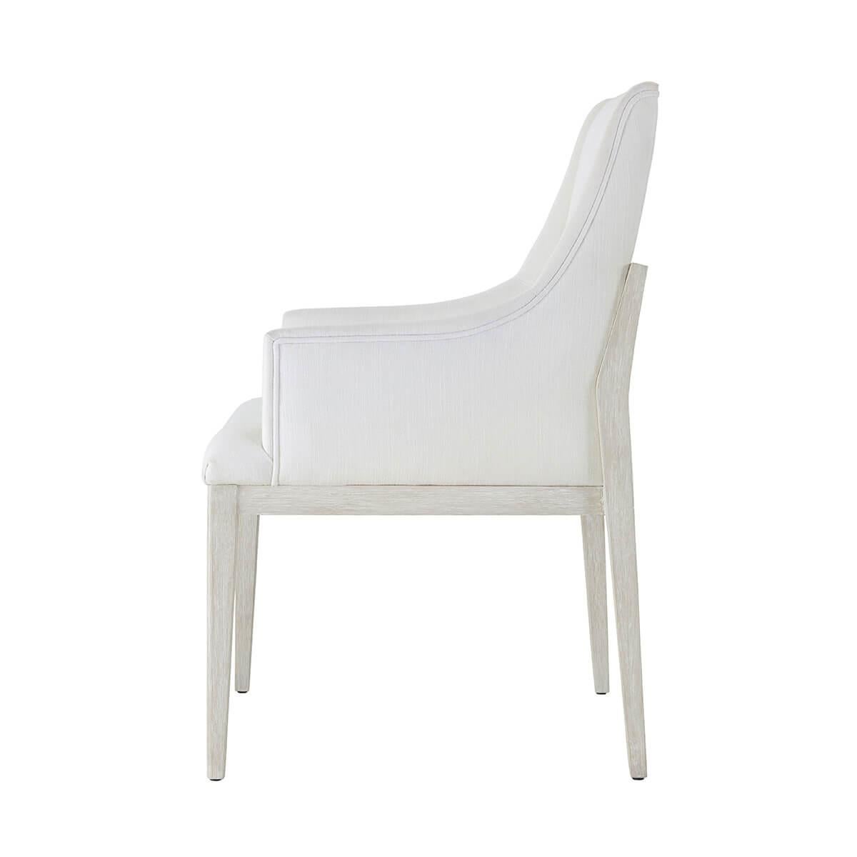 Modern Coastal Breeze Upholstered Arm Chair For Sale