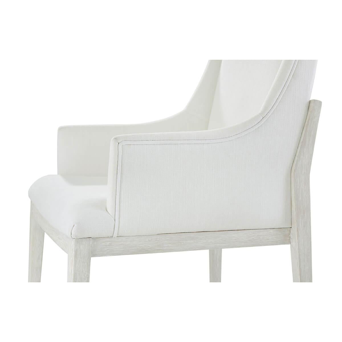 Contemporary Coastal Breeze Upholstered Arm Chair For Sale