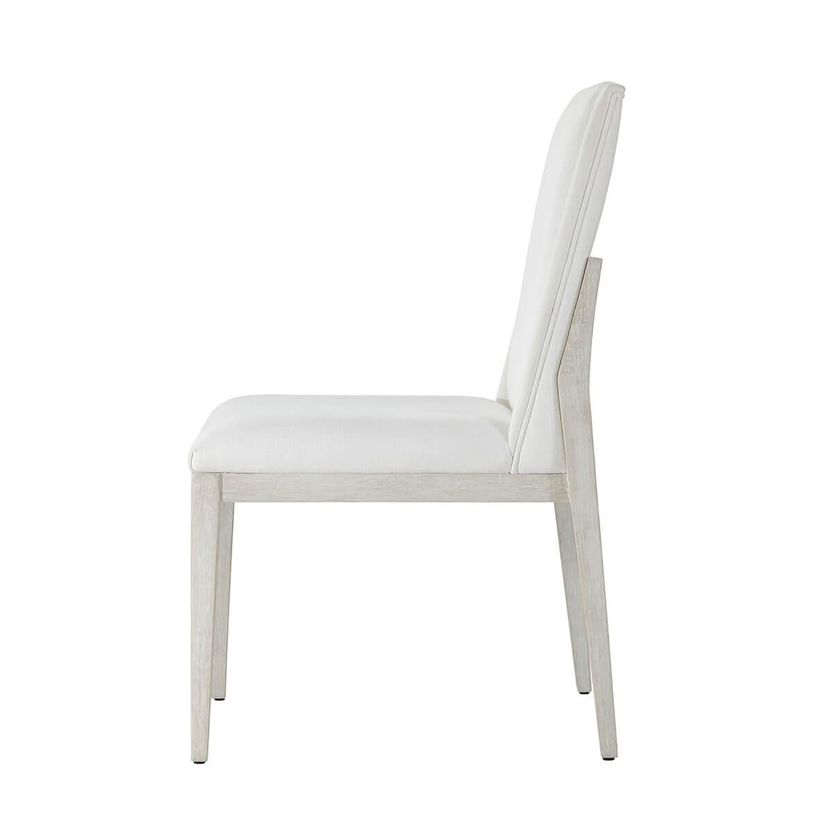 Modern Coastal Breeze Upholstered Side Chair For Sale