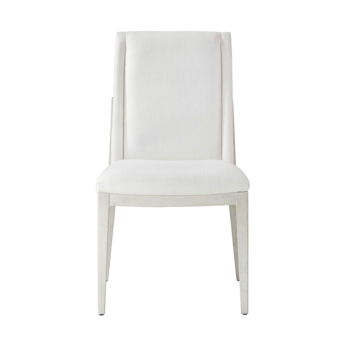 Vietnamese Coastal Breeze Upholstered Side Chair For Sale