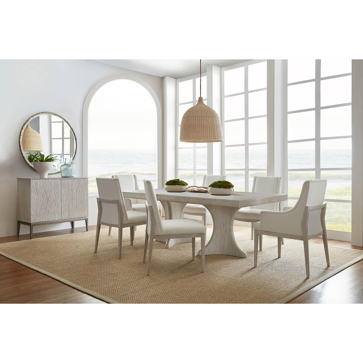 Coastal Breeze gepolsterter Beistellstuhl (Holz) im Angebot