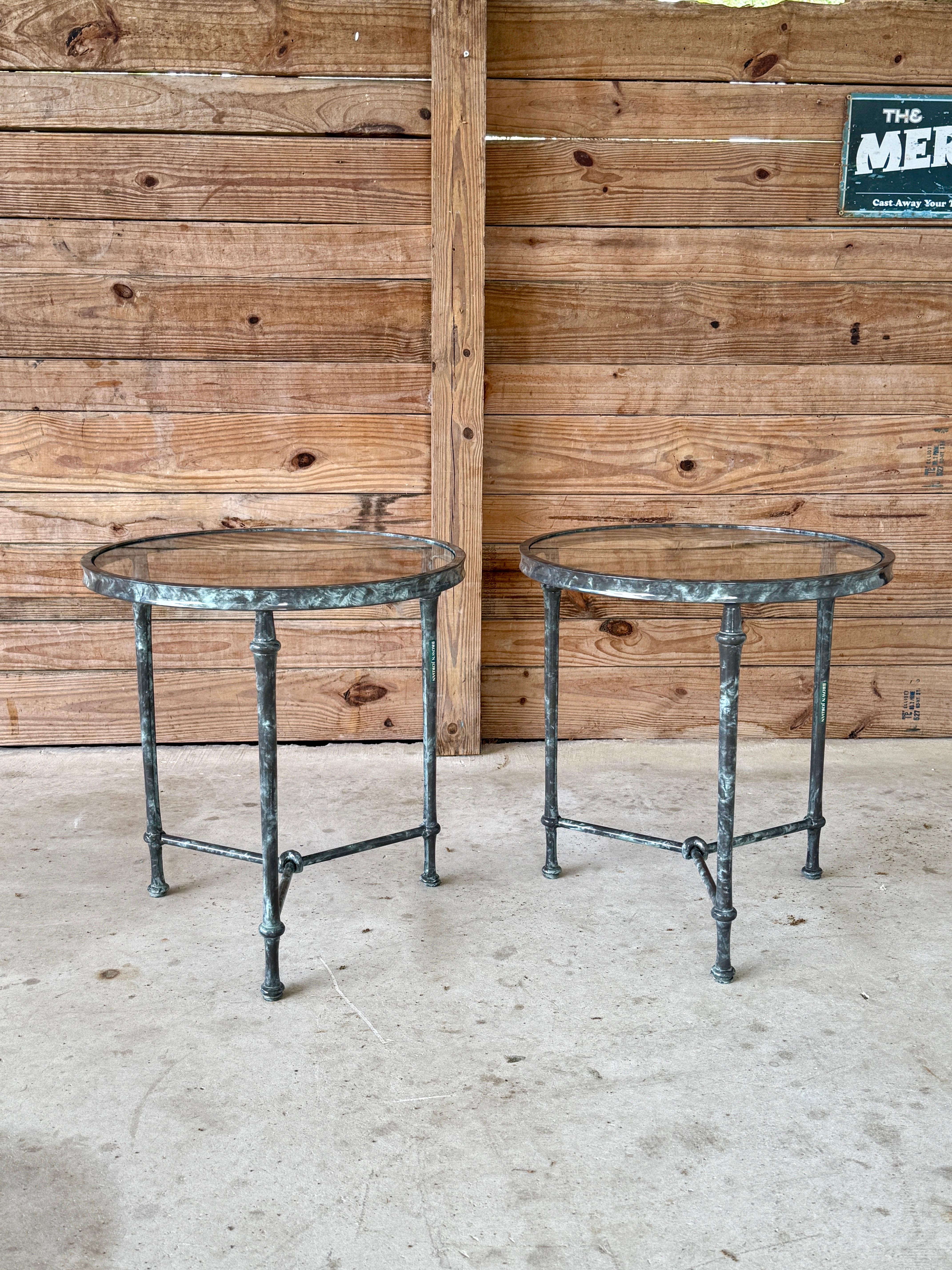 Late 20th Century Coastal Brown Jordan Aluminum Side Tables