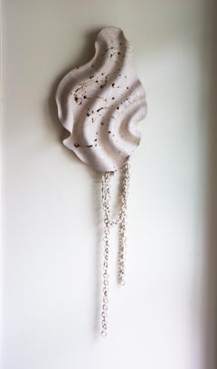 Coastal ceramic chain wall sculpture