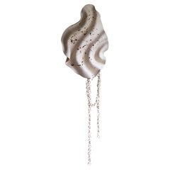 Coastal ceramic chain wall sculpture